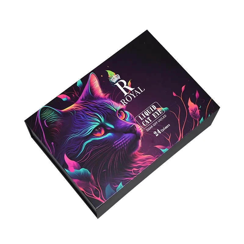 Custom Magnetic Book Shape Rigid Box for Essential Oil Bottle Packaging Luxury Clamshell Gift Box