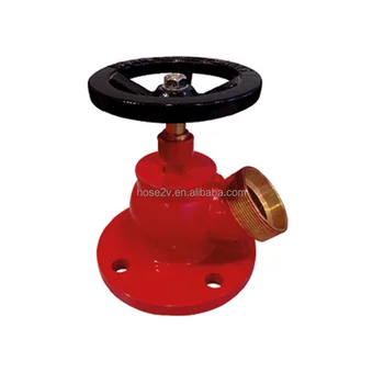 2.5inch Flange Fire Hydrant Valve with BSP thread 45 degree brass flanged valve