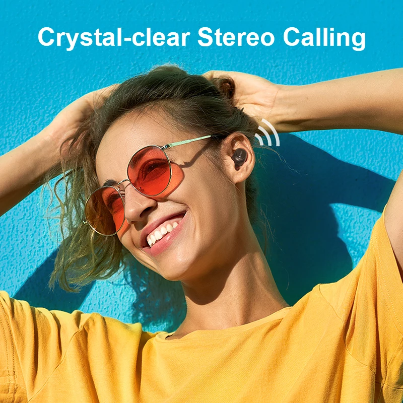 Оригинальная беспроводная гарнитура QCY T1C QS1 TB 5,0 3D стерео TWS двойной микрофон HD гарнитура для звонков пользовательское приложение