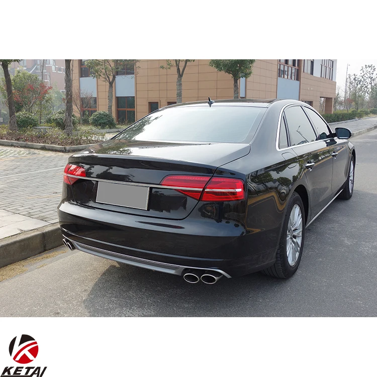 2015-2017 S8 Style Stainless Steel Rear Diffuser  For AUDI A8