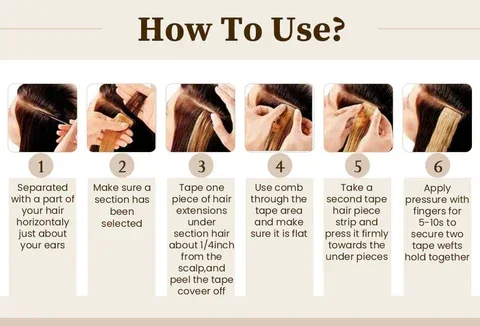LaaVoo Virgin Injected Tape in Hair Extensions 100% Real Brazilian Hair 5Pcs&20Pcs Pure Color_voghion.com