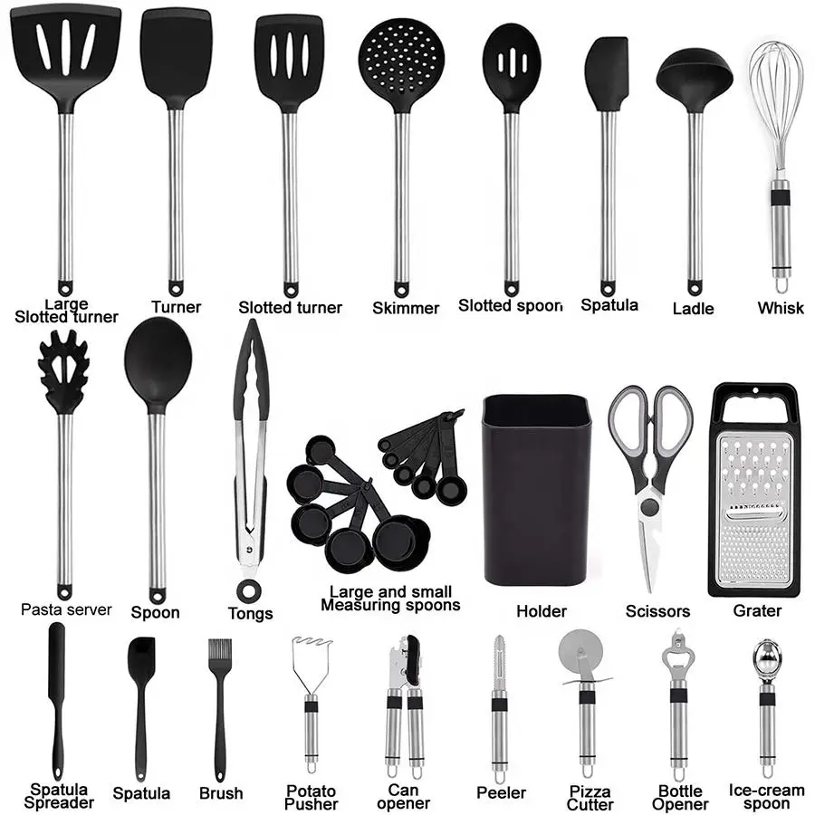 Custom Kitchen Accessories Stainless Steel Kitchen Cooking Tools Set