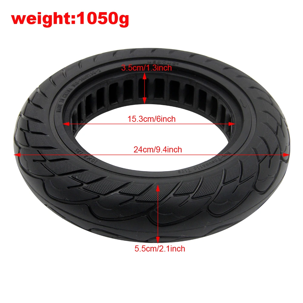 10x2.125 Non-Pneumatic Tyre Rubber Honeycomb Scooter Solid Tire for Nine Bot Electric Scooter Parts Accessories Patinet Electric
