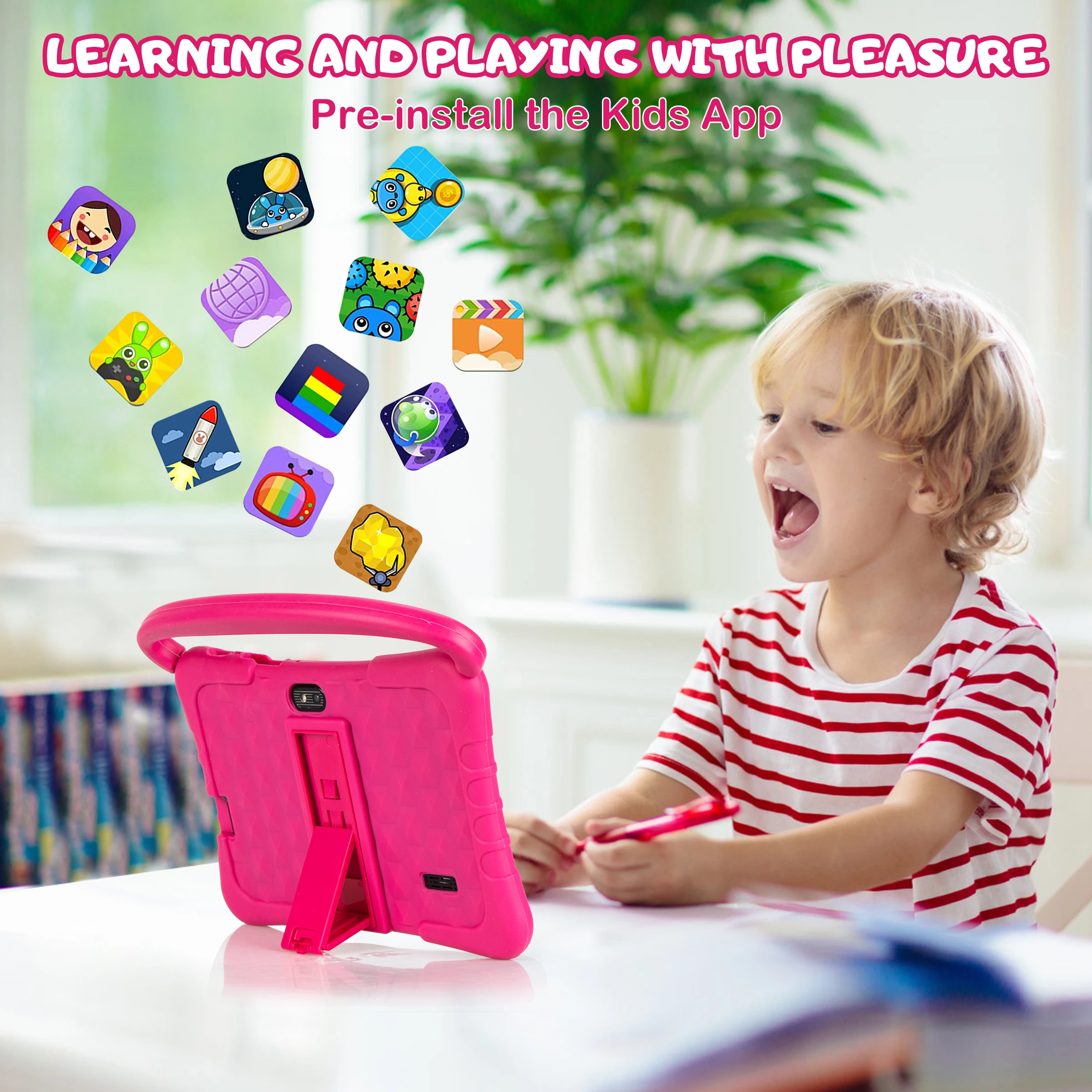 7 Inch Android 11 Quad Core Wifi Tablet PC Kids Learning Educational Gaming with Parental Control Fast Shipping Tablette Enfants
