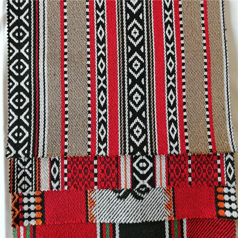 Free Sample 100% Polyester Turkey Seccade Arabic Upholstery Chair Sofa Sadu Fabric Yarn Dyed Fabric for Home Textile