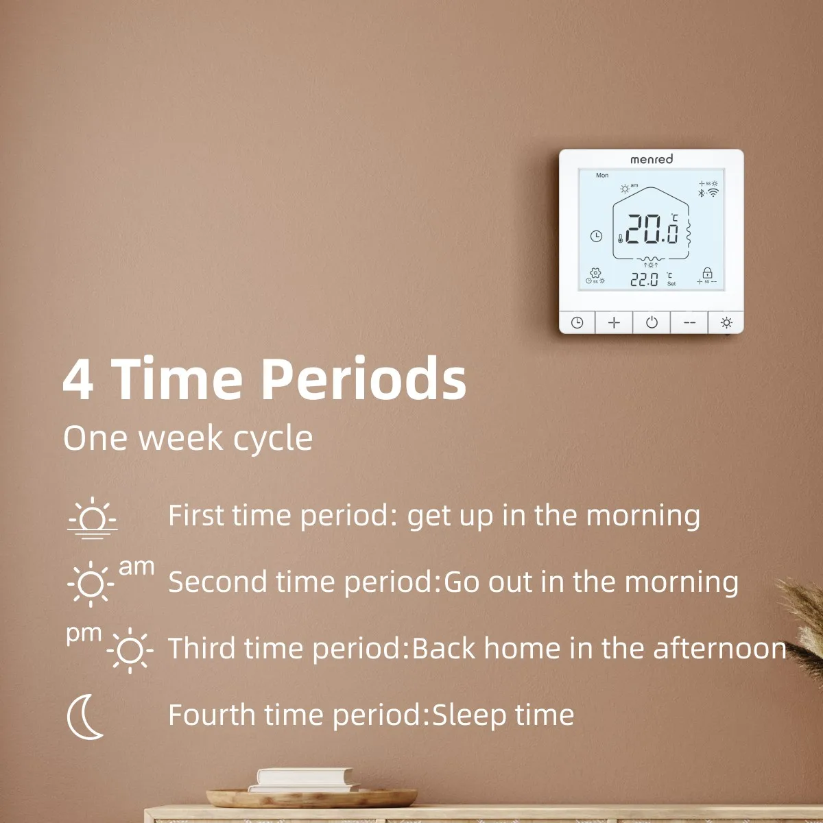 Hydronic Floor Heating Programmable Room Thermostat Electric Heating ...
