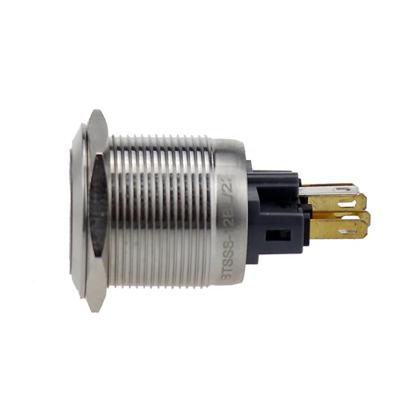 22mm Push Button with Bell Symbol Momentary Dpdt Pole 6 Pin Led Push Bell Button Door Switch