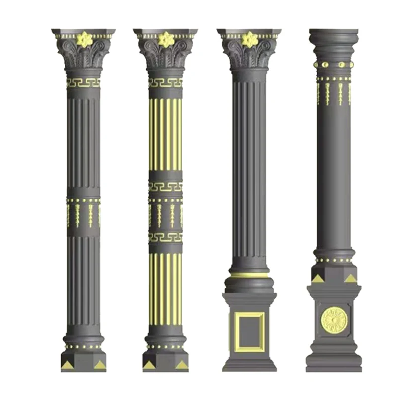 Outdoor Indoor Roman Pillars Plastic Molds For Concrete Column
