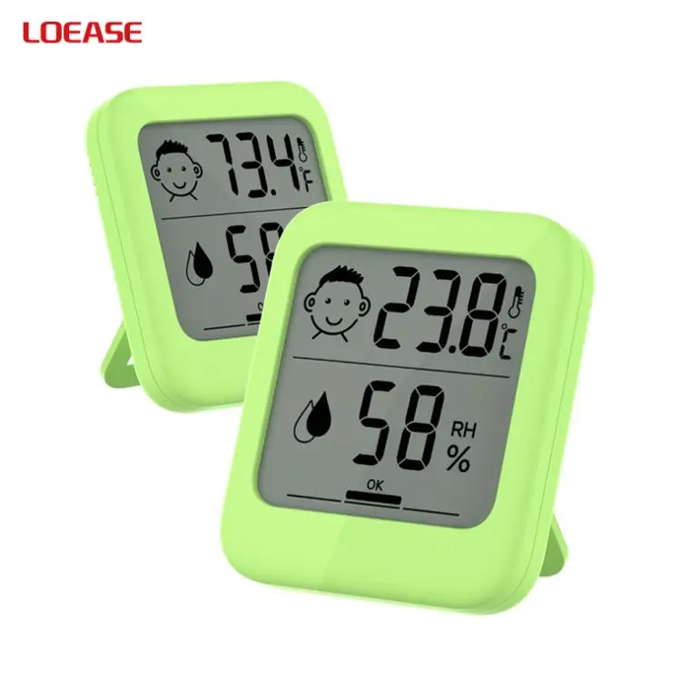 3.2" LCD Digital Temperature Humidity Meter Clock Home Thermometer Hygrometer 