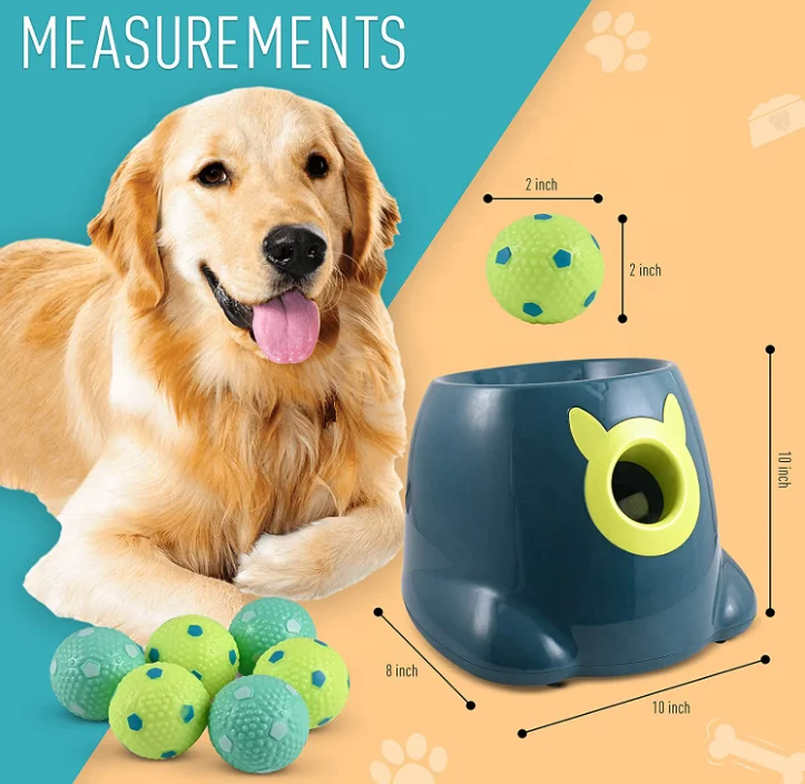 New Remote Control Automatic Dog Tennis Ball Launcher With Latex Balls Dual Power Supply Ball Thrower for Dogs
