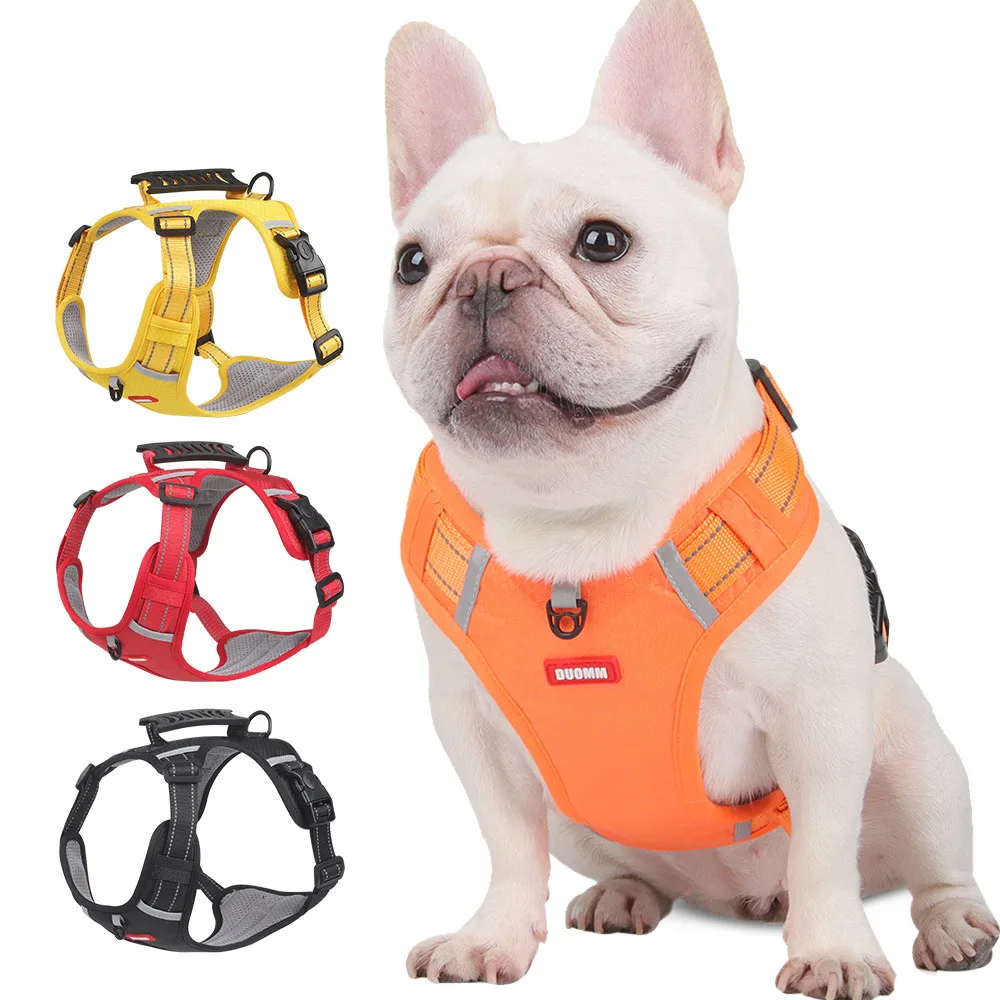 OEM Custom Pets heavy duty Dog Harness Heavy-Duty adjustable Dog Vest Harness Collar and Leash Set details