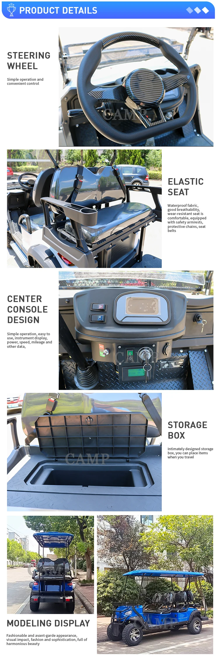 Electric Scooter/ Gasoline Cart 4 6 Seater Used Icon Gas Powered Golf