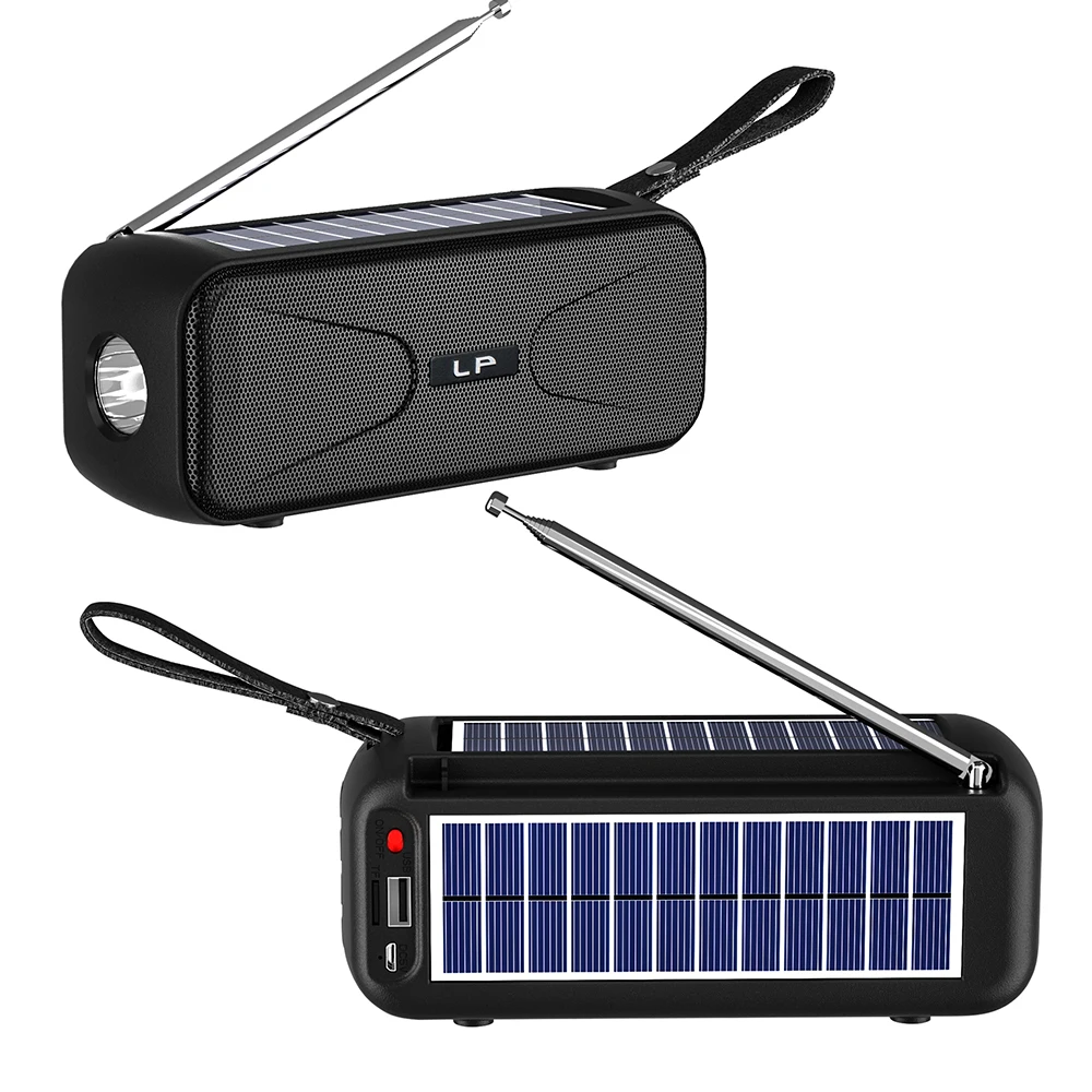 Enceinte Bluetooth Solaire SODIAL – Stéréo Portable Avec Antenne, Pour Extérieur