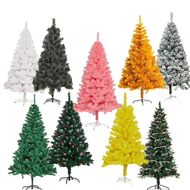Sevenlots120/150/180/210/300CM Encryption Artificial Christmas Tree Decorations Pre Lit PVC Christmas Trees Mini Green Xmas Tree
