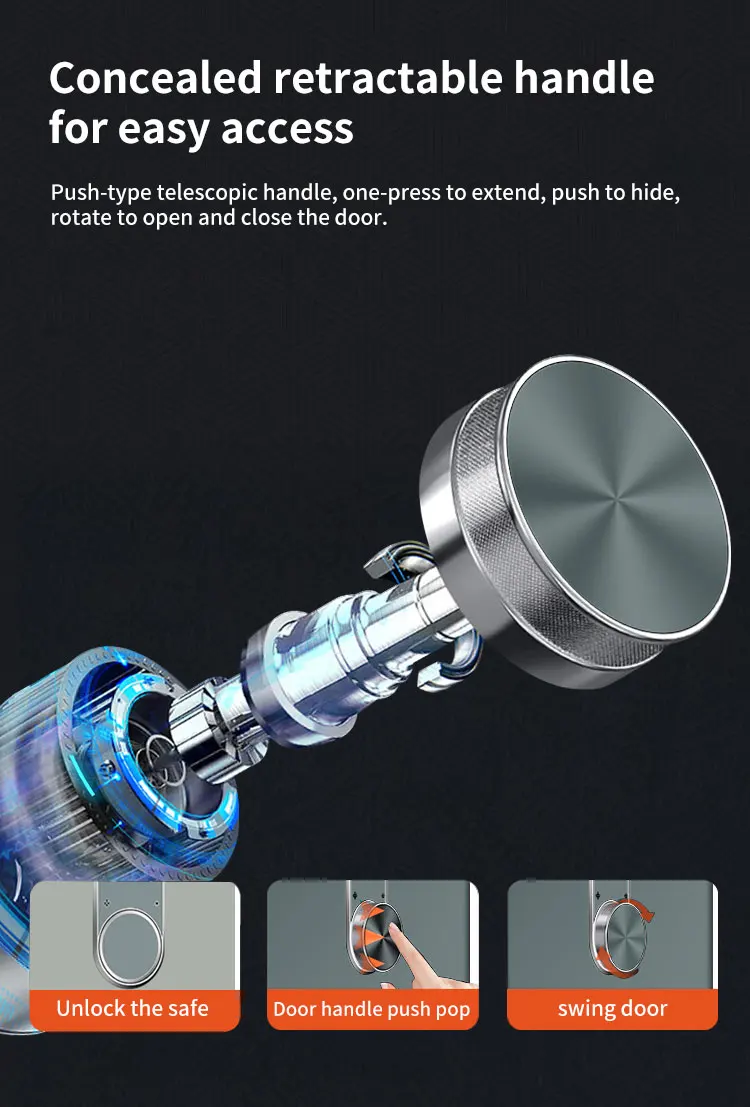 CEQSAFE All Steel Fingerprint Password Remote TUYA APP WIFI Safe Large Anti-theft Safe for Home and Office Use details