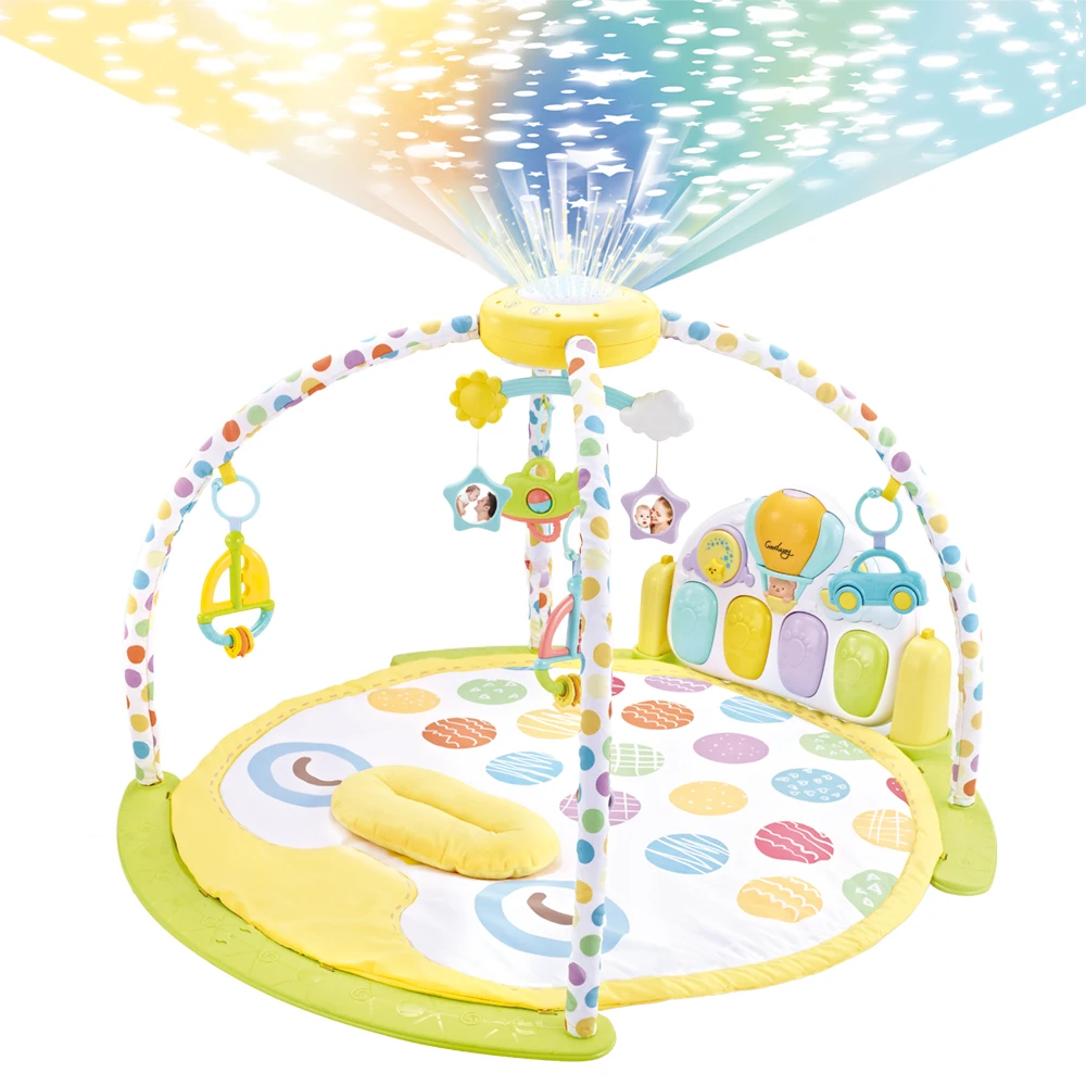 Мягкий детский игровой коврик для ползания новорожденных плюшевый пианино игр в тренажерном зале малышей