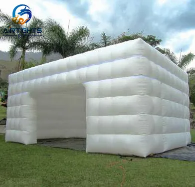 Durable White PVC Tarpaulin Inflatable Cube Tent for Events