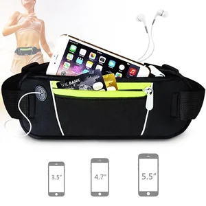 Custom Fanny Pack Reflective Strip Fitness Workout Exercise Slim Running Belt for Women Men