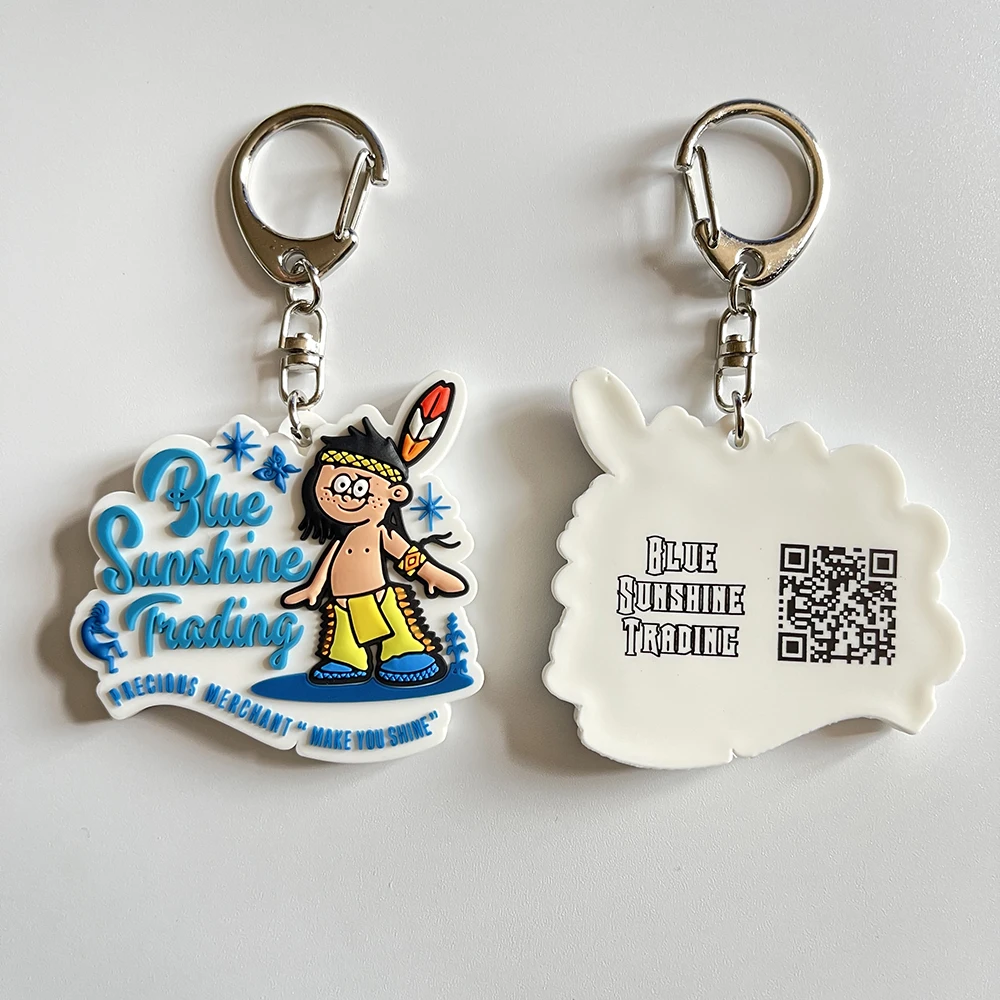 Wholesale OEM Customized Logo 3d/2d Rubber Designer Keychains