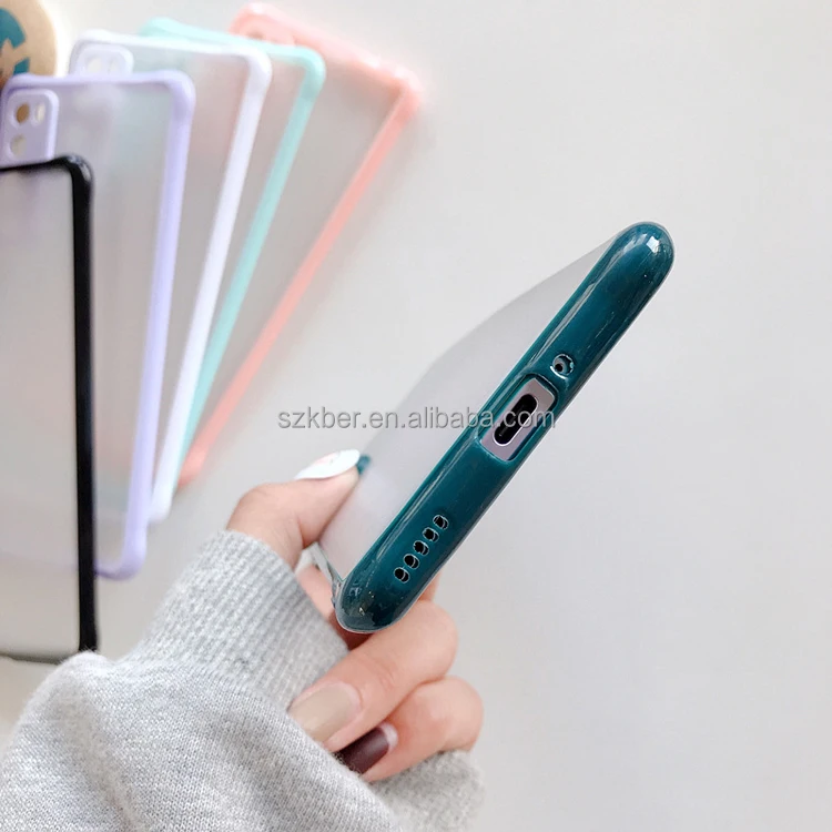 Luxury Customize Design Hard Matte Candy Colorful Shockproof TPU Bumper PC Back Phone Cover Case for Oppo F17 Pro Reno 4F 4Lite