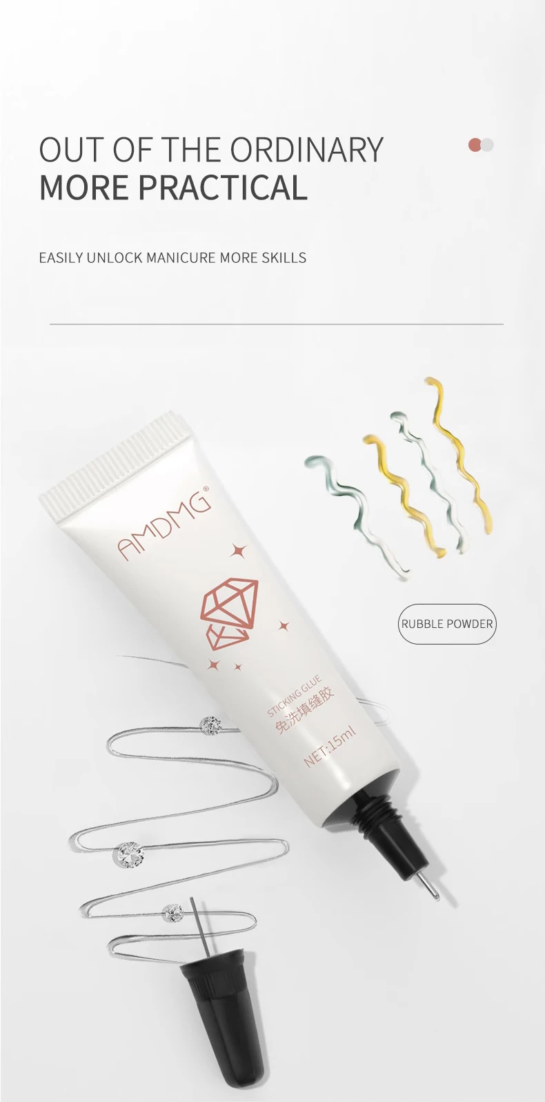 Amdmg Msds Hema Free Tpo Free Wholesale Private Label Diamond Gel Tube