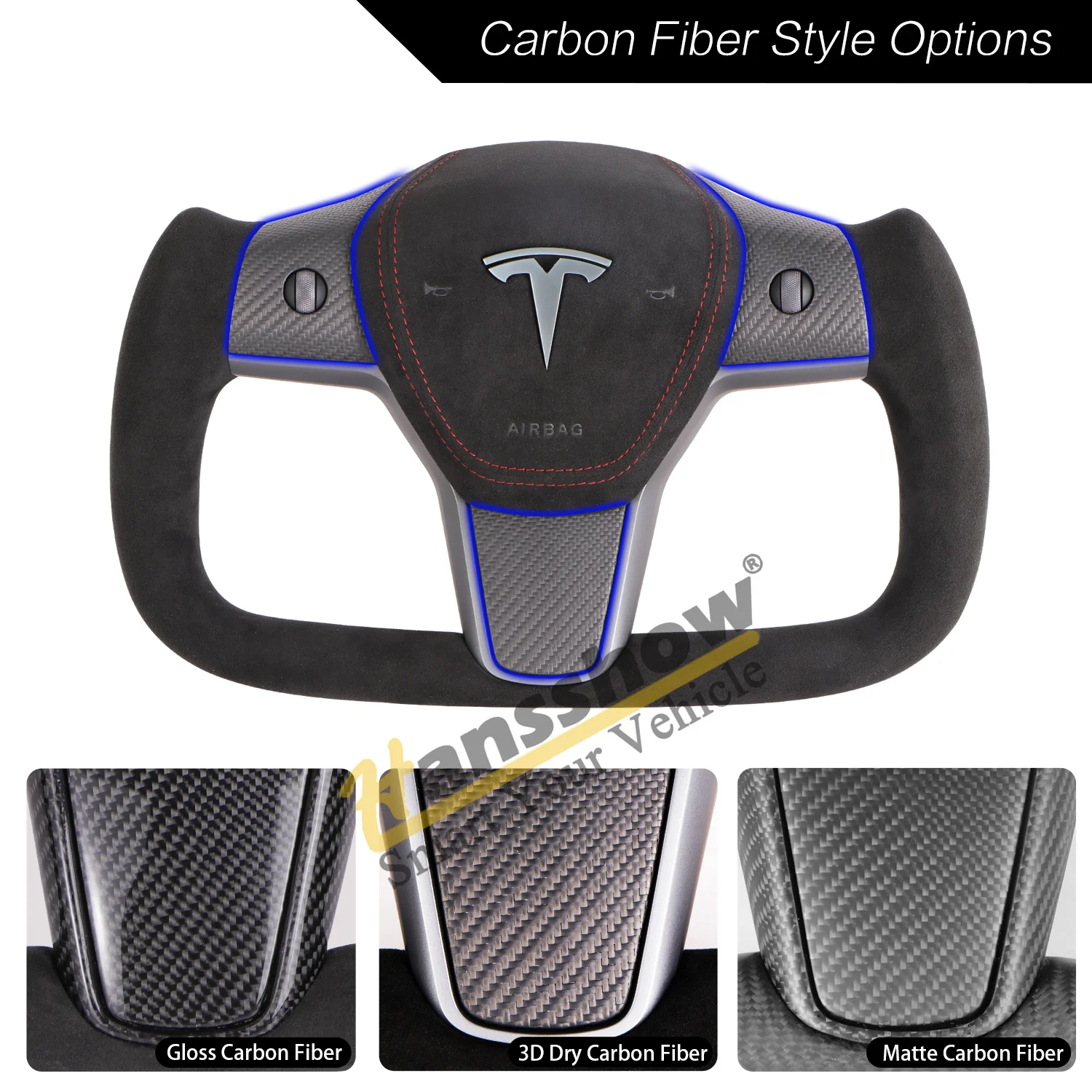 Model 3 Sr+ Model Y Yoke Heated Steering Wheel Retrofit For 2020 2021