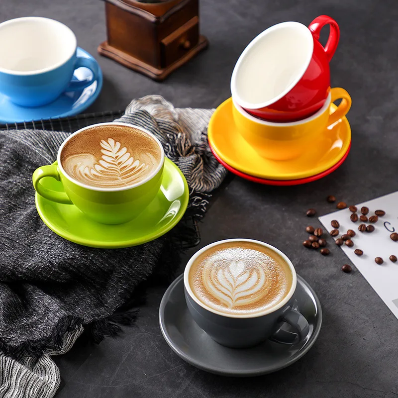 Set De 4 Tasses à Espresso 100ml MIAMIO - Céramique Blanche Avec Manchon Bois Amovible, Style Japonais - 2