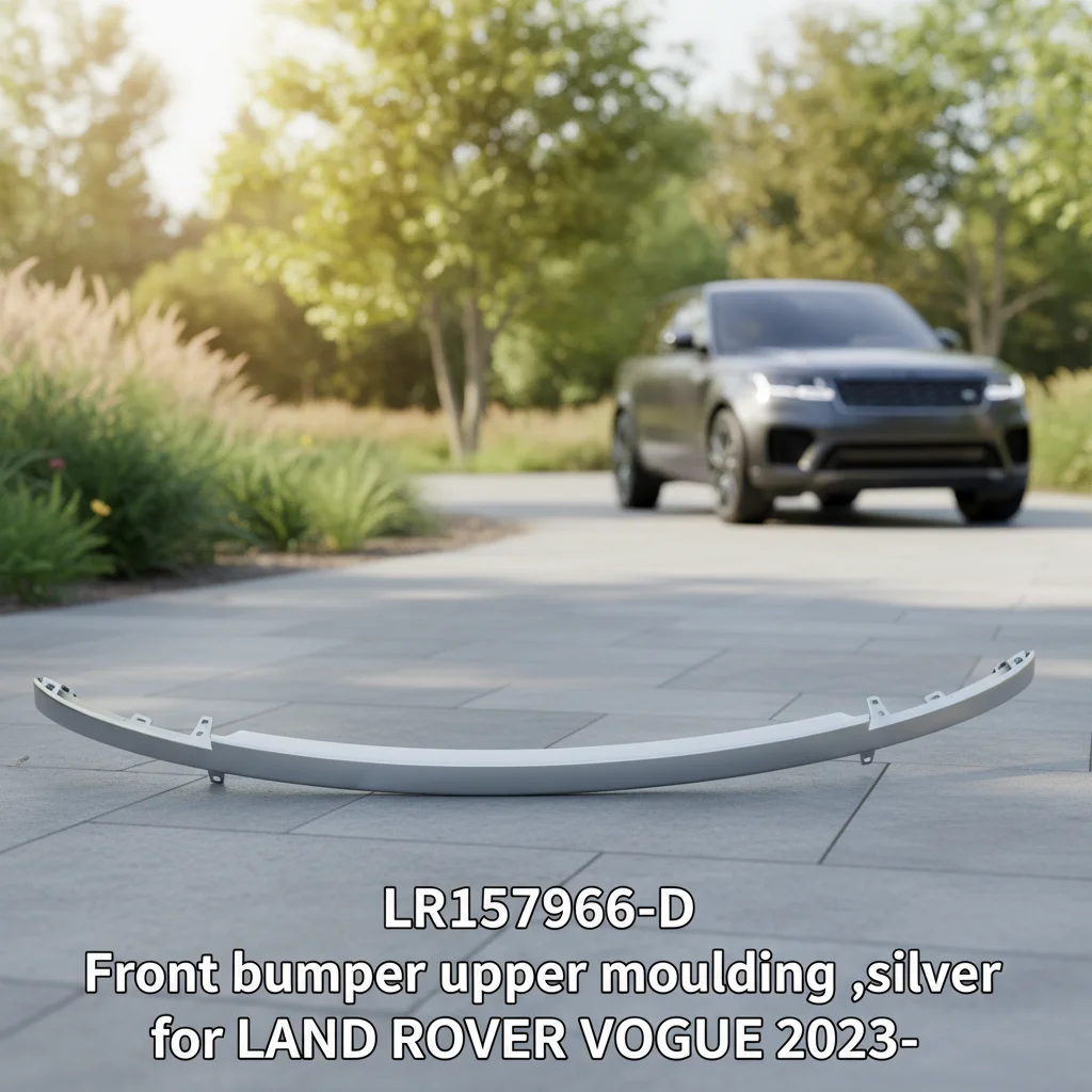 LR157966-D Noise Reduction Body Line Enhancement Front Bumper Upper Moulding Silver for LAND ROVER VOGUE 2023-