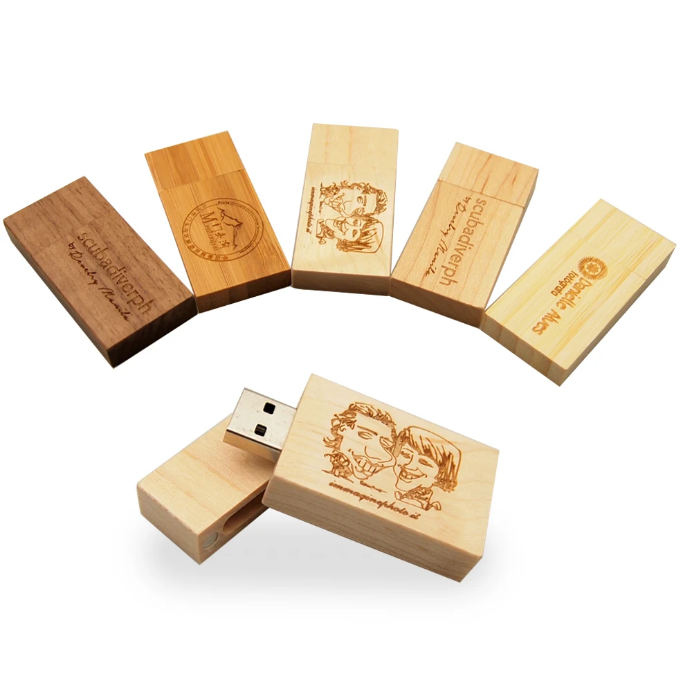 Customs logo wooden USB Flash Drive 64 Gb Thumbdrive Flash Memory Stick 1GB 2GB Pen Drive 16GB 4GB 8GB Pendrive 32gb - ANKUX.COM