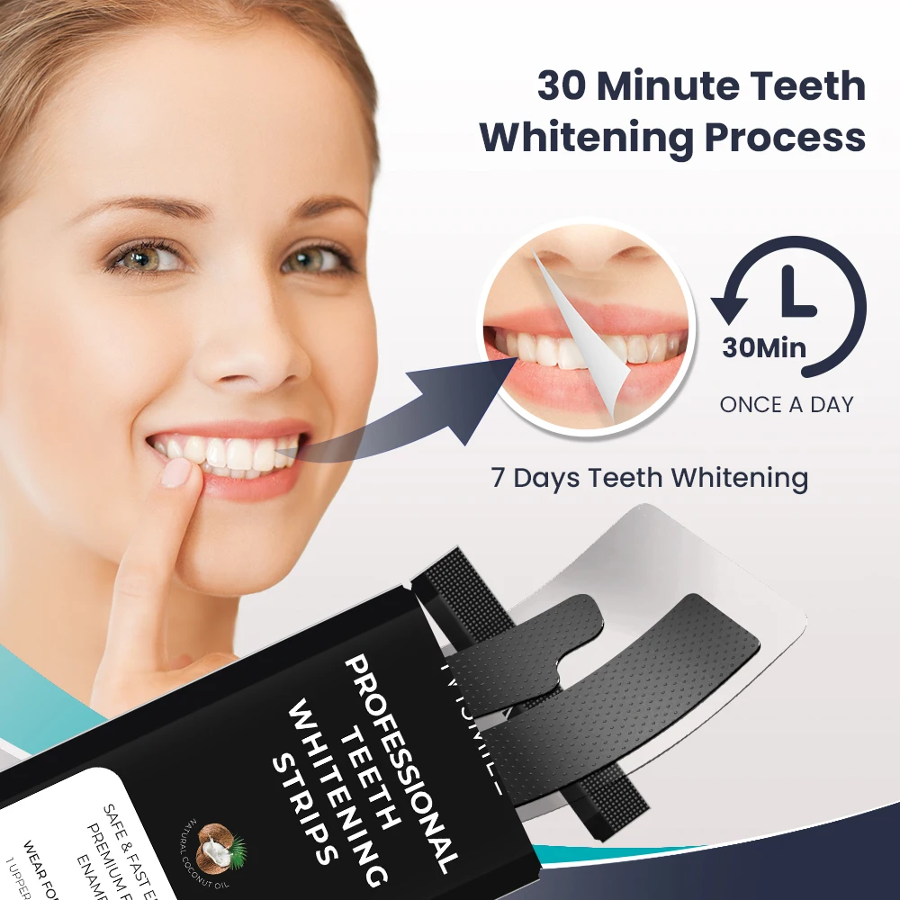 IVISMILE Professional Fast Result 28pcs Teeth Whitening Dry Strips Dental Whitening Strips