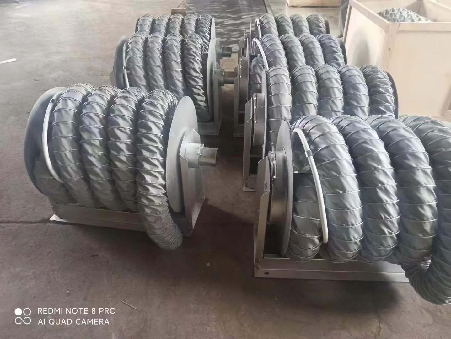 Электрическая катушка для выхлопного шланга/катушка воздушного шланга/выдвижная шланга высокая температура и усиленная система вытяжки