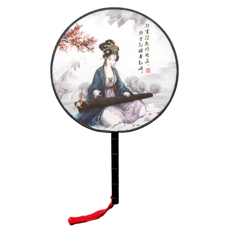 Пользовательский логотип персонализированная бамбуковая бумага и ткань складные ручные вентиляторы азиатская рукоделие портативный складной Ручной Веер из