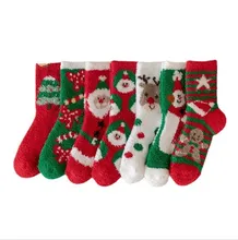 Winter Warm Christmas Socks Thicken Women Tube Sleeping Sock Fluffy Floor Crew Hosiery Home Cozy Socks for Women