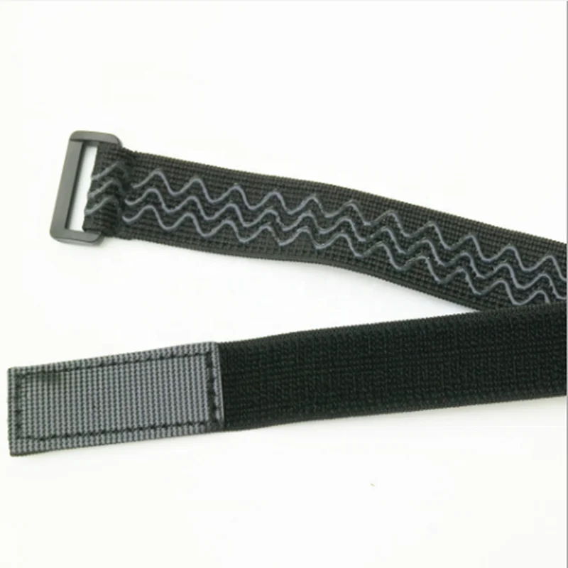 Silicone Backed Non slip Elastic Hook Loop Belt Strap