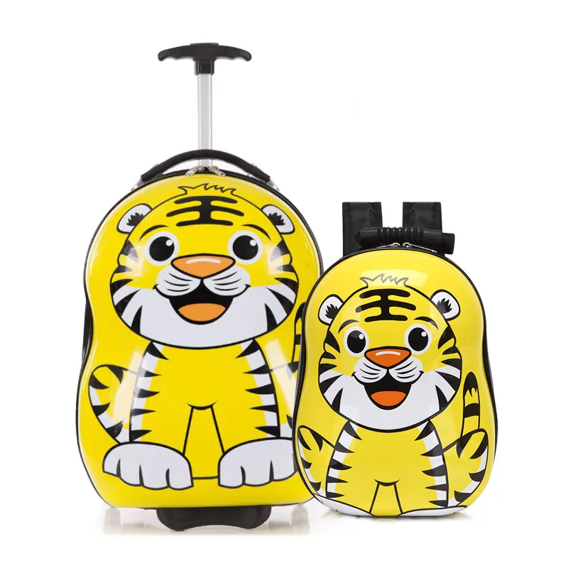 18 Inch Tiger Cartoon Kids Suitcase with Wheels OEM