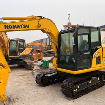 Used Komatsu PC60 Excavator Mini PC56-7 Crawler Digger Machinery Core Components Eaton Hydraulic Pump Moog Hydraulic Valve PLC