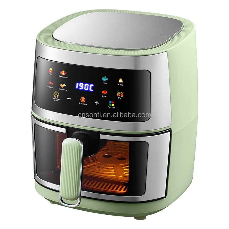 Large 8L Electric Digital Stainless Steel Air Fryer Oven OEM/ODM Oil-Free Cooker Customi aperçu 5