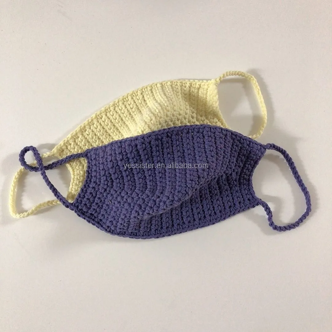 
 Высококачественные вязаные крючком хлопковые маски для лица ручной работы  