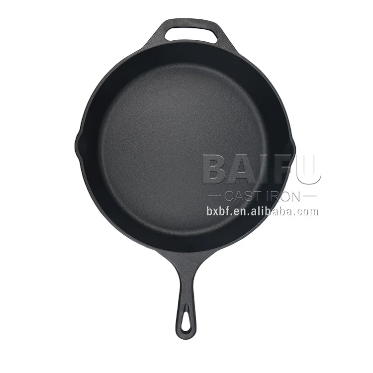 Custom Round Cookware Frying Pan 12 Inch Preseasoned Cast Iron Skillet