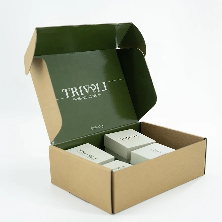 Tuck Top Custom High Quality Foldable Premium Double Custom Size Corrugated Mailer Box