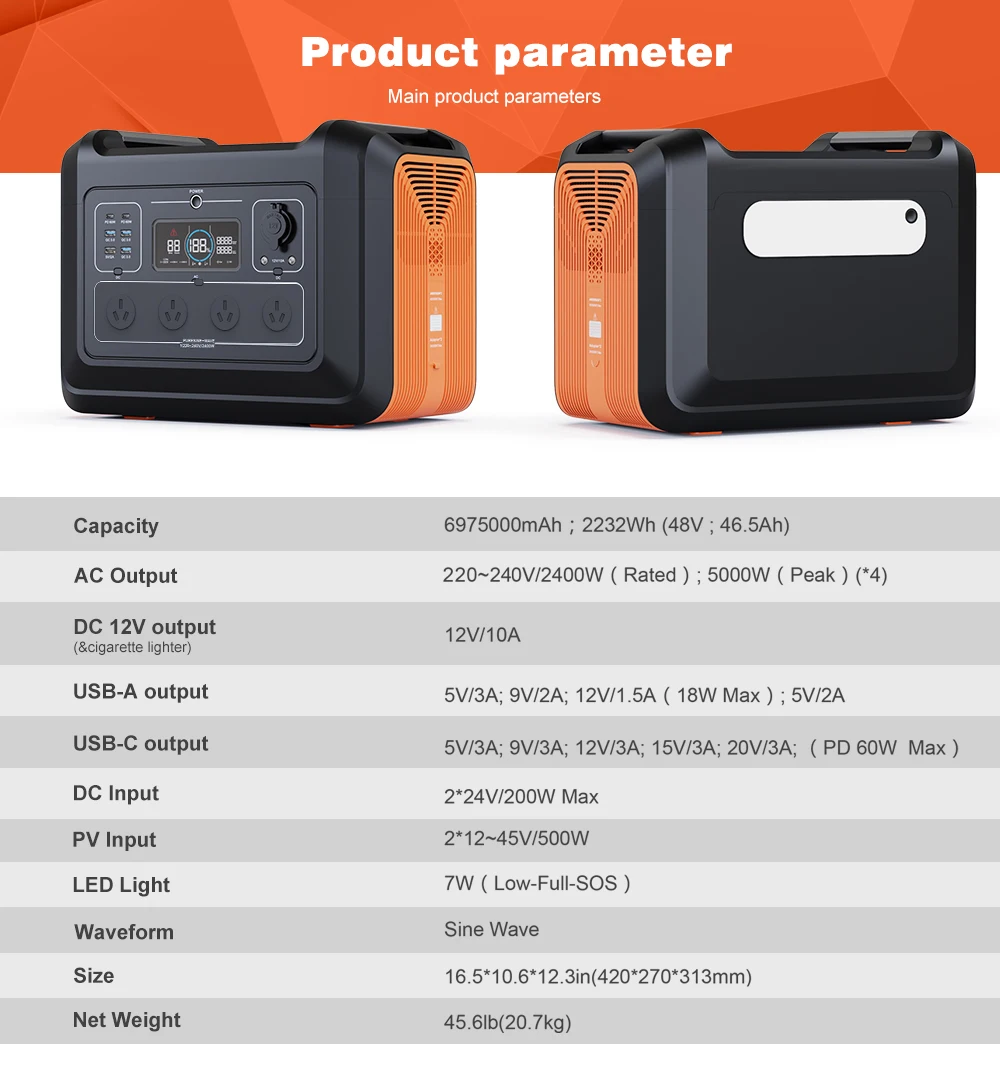 Lithium Iron Battery Portable Power Station 3000w 2000w 240v Australia