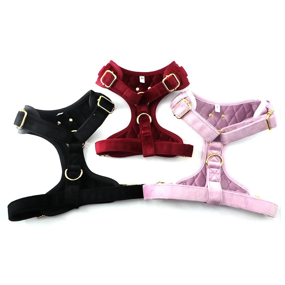 Custom Logo Luxury Comfortable Pet Dog Vest Collars Harness And Leash ...