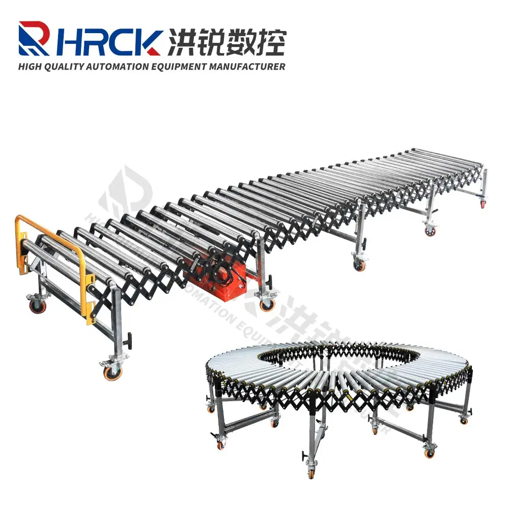 Hongrui Factory Custom Production Line Gravity Roller Conveyor Power Pallet Roller Conveyor