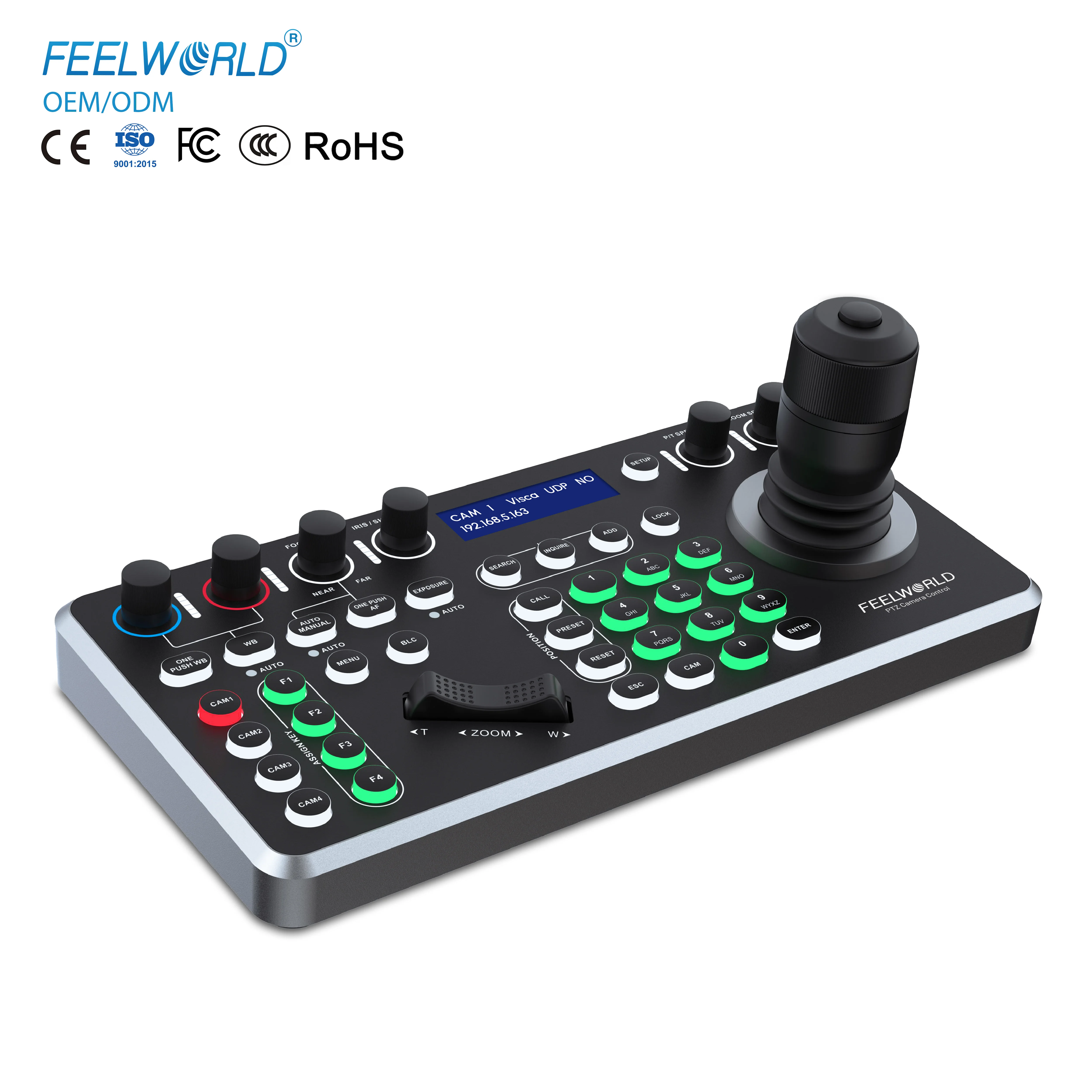 FEELWORLD KBC20 Broadcast Joystick Centralized Control for Studio