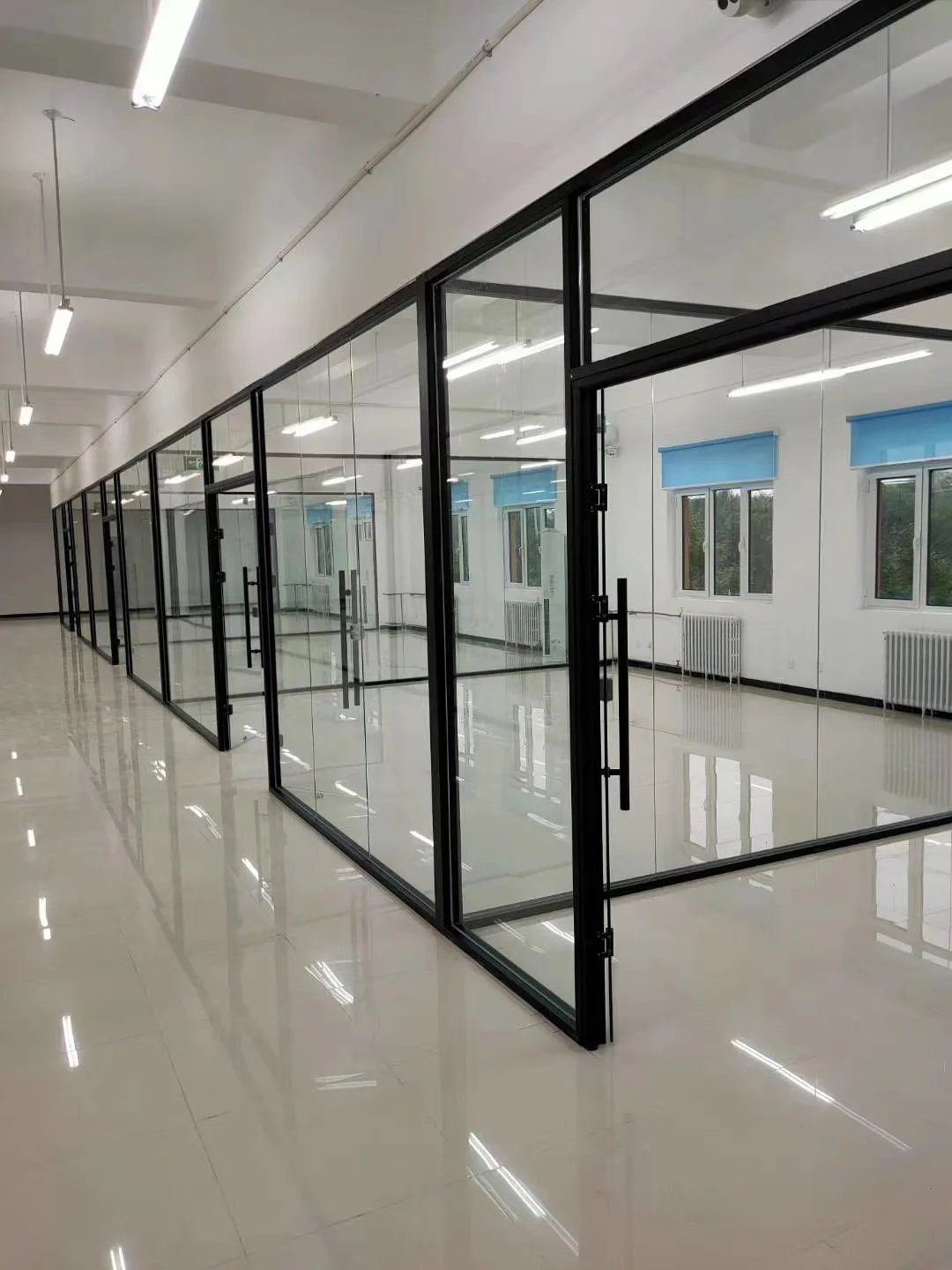 modern design fully transparent office partition-5