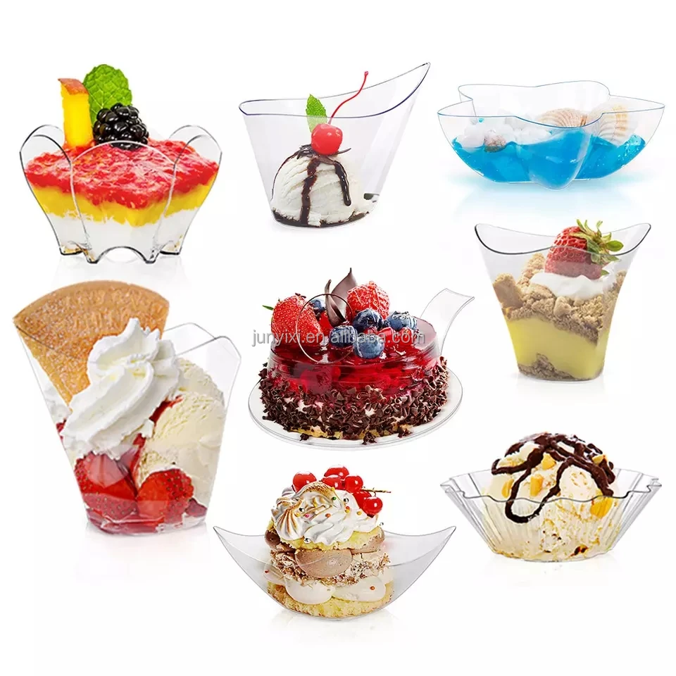 Party Supply Bpa Free Dessert Tableware 150ml Ice Cream Plastic Cup