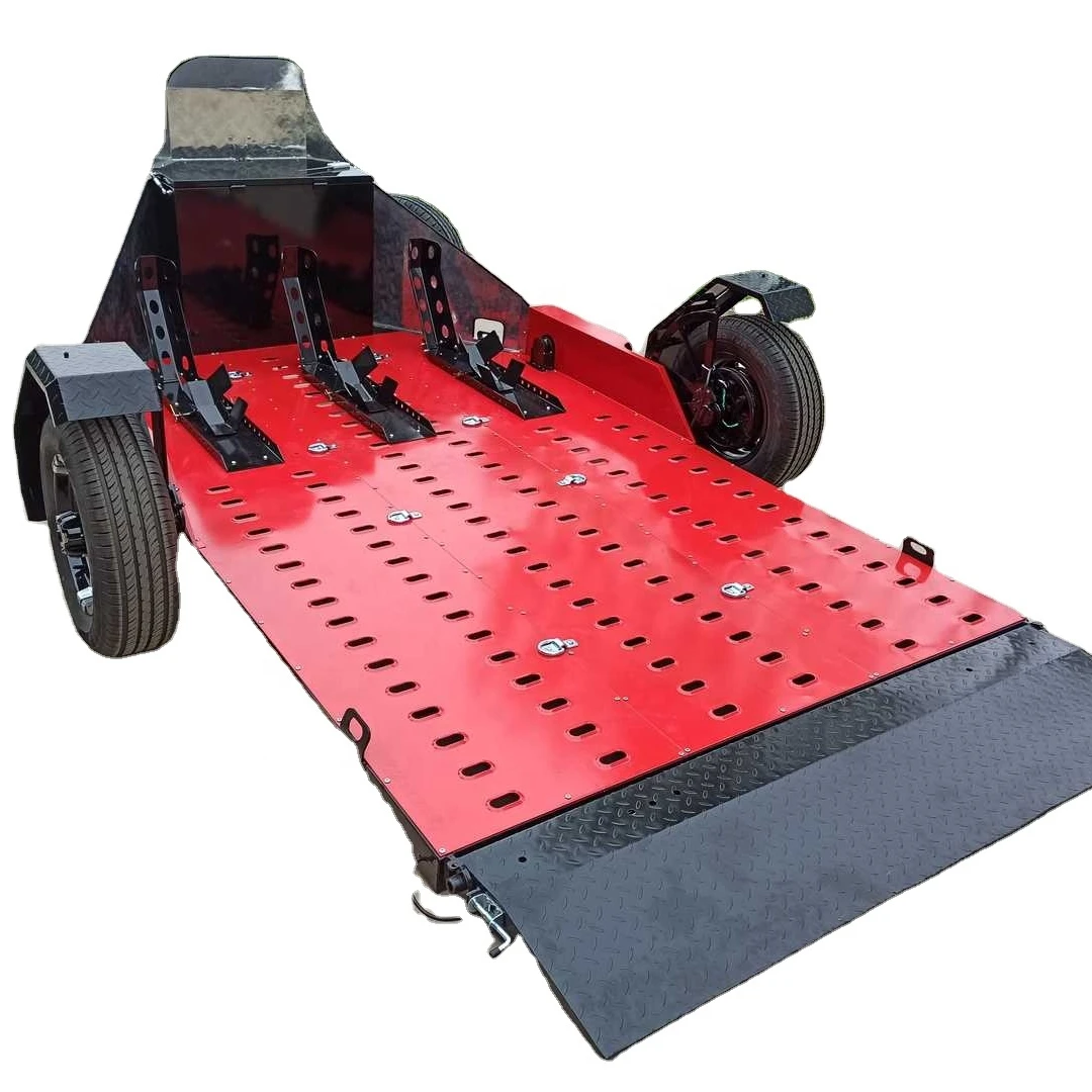 Новый дизайн, 800 кг, Тандемная ось, гидравлический подъемник, мотоцикл, прицеп, экскаватор, плоский прицеп, автомобильный прицеп, горячая распродажа