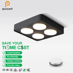 PULUOTI Custom 36W Adjustable LED Light Modern Anti-Glare GX53 Downlight for Home Office Surface Mounted Warm White 4000K Color