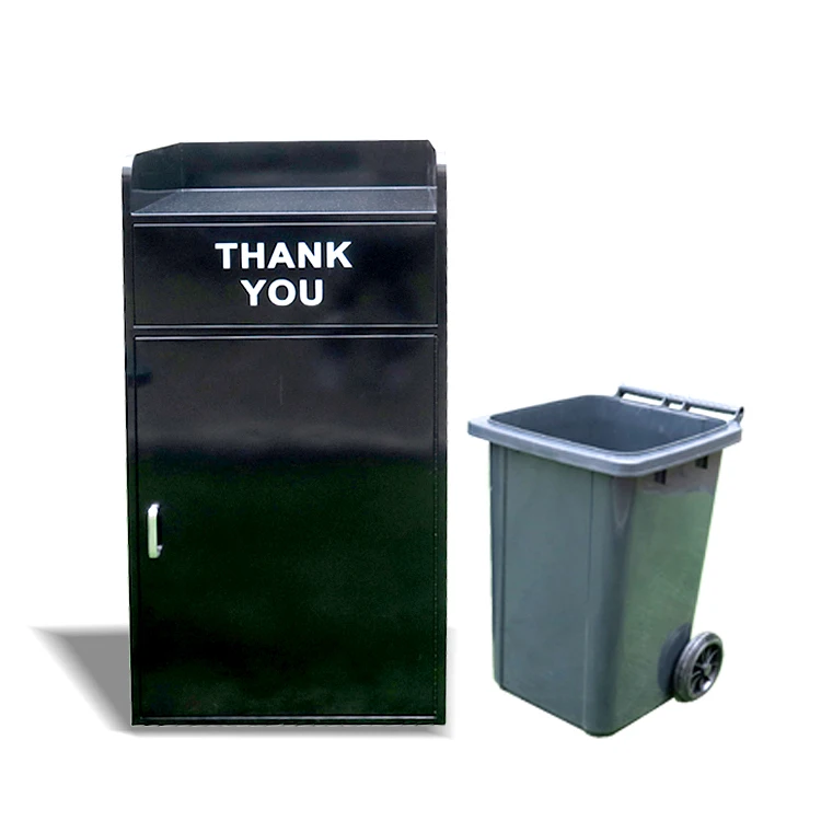 Chain Restaurants Used Trash Bin Fast Food Stainless Steel Commercial Garbage Bin with Plastic Inner Box