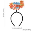 Diadema estilo calabaza de hoja de arce letra naranja